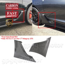 For Corvette C7 Stingray 14-2019 Z06 Style Carbon Fender Brake Scoop Intake Kit picture