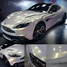 50FT x 5FT Flat White / Gold Pearl Chameleon Chrome Vinyl Wrap Car Sticker HDUS picture