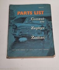 1956-62 FORD CONSUL 375 ZEPHYR ZODIAC ORIGINAL DEALER OEM SERVICE  PARTS LIST picture
