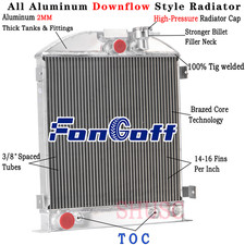3 Row Aluminum Radiator For 1932 / 32 Ford Hi-Boy Hot Rod Grill Shells Ford  V8 picture