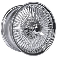 18x8 LA Wire Wheels FWD 100-Spoke Straight Lace Chrome Rims (1pc) picture
