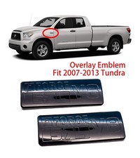 2PCS OVERLAY Gloss Black Fender I-Force 5.7L V8 Emblem 2007-2013 Toyota Tundra picture