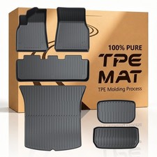 COMAUTO Floor mats & Frunk Liner 6PCS for Tesla Model Y 20-25(Not Juniper/7Seat) picture