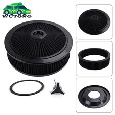Black Deep Dish Performance Air Cleaner, 14 x 4 Inch, Round Shape, Universal picture