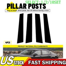 For Porsche Panamera 17-23 Black Door Window Trim Pillar Posts Cover Kit 1~10X picture