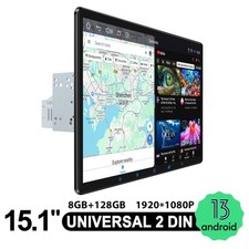 JOYING 8+128GB HD 15.1 Inch Double DIN Android 13 Headunit Carplay Android Auto picture