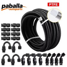 4AN-6AN-8AN-10AN Nylon Braided PTFE Fuel Line 10FT-30FT with 20 Fitting Hose Kit picture