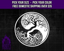 Yggdrasil The World Tree Car Decal, Viking, Nordic, Norse, Runic Decal, Celtic picture
