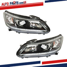 For 2013-15 Honda Accord Halogen Headlight Headlamps DRL W/LED Driver&Passenger picture