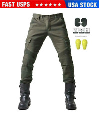 Mens Motorcycle Pants Racing Cargo Jeans Motorbike Trousers Waist Knee Armor Pad picture