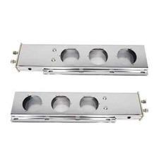 2 Pcs Stainless Steel Mud Flap Hangers with Light Cut Out 2.5