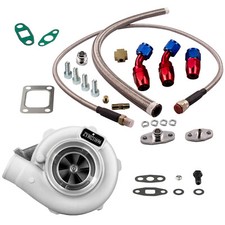 GT30 GT3037 GT3076 Turbocharger 500HP 0.82 A/R + Oil Drain Return FEED Line kit picture