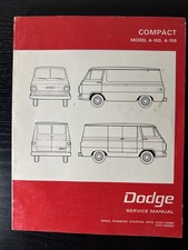 1968 DODGE COMPACT MODEL A-100 A-108 SERVICE MANUAL picture