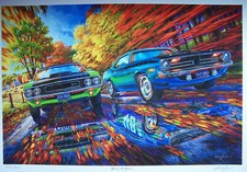 PLYMOUTH AAR 'CUDA DODGE CHALLENGER T/A ART 1970 1971 340-6 383 MOPAR SAM POSEY picture