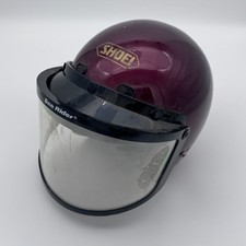 Vintage SHOEI RJ-101V Motorcycle Helmet Red Open Face w/ Shield Visor Large picture