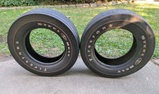 RARE FIRESTONE WIDE OVAL G60-15 TIRES 1 PAIR ORIGINAL RED LINE picture
