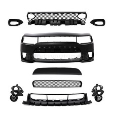 Front Bumper Full Kit with Grille Fog Lights For 2015-2023 Dodge Charger picture