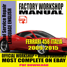 FERRARI 458 ITALIA 2009-2015 FACTORY WORKSHOP SERVICE REPAIR MANUAL picture