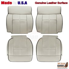 2006-2008 Fits Lincoln Mark LT Genuine Leather Front Seat Covers Parchment picture