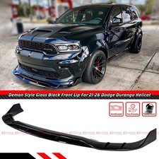 For 21-26 Dodge Durango SRT Hellcat Gloss Blk Demon Double Deck Front Bumper Lip picture