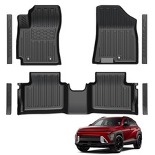All Weather Floor Mats Door Sill Guards for 2024-2026 Hyundai Kona Gas picture