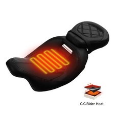 Low-Profile Driver & Passenger Heated Seat Fit For Harley Touring 2009-2023 2022 picture