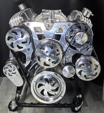 Small Block Chevy Aluminum Complete Serpentine Kit Front Drive System SBC350 SWP picture