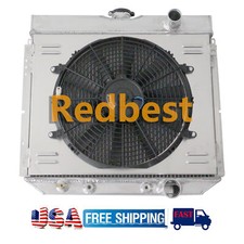 Aluminum Radiator+Shroud+Fan 3-Row Fit Ford 67-69 Mustang 64-67 Galaxie 1968 LTD picture