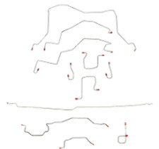 Complete Brake Line Kit 1998 - 2001 Dodge Ram 3500 CBK0040OM picture