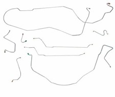 Fits 1967 Chevy Malibu w/ Manual Disc Brakes, Complete Brake Line Kit CBK0289SS picture