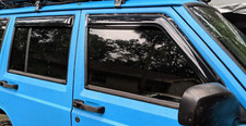 AVS Smoke Tape-on Rain Guards Set Vent Visors for 84-01 Jeep Cherokee XJ 4 Door picture