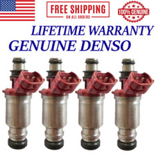 NEW GENUINE DENSO 4 Pieces Fuel Injectors For 1989-1992 Toyota Corolla 1.6L I4 picture