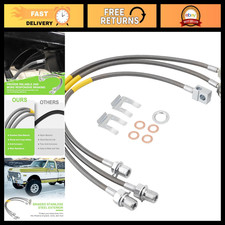 3PCS Front & Rear Brake Lines Set - High-Performance Replacement Parts picture