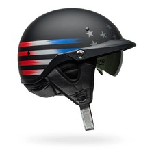 Bell Pit Boss Motorcycle Half Helmet Banner Matte Black/Red Medium picture