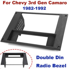 For 1982-92 Camaro Double Din Radio Bezel Reversed HVAC Controls w Radio Bracket picture