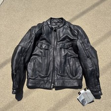 Xelement xl Leather Motorcycle Coat Zip Out Liner Armored Vented picture