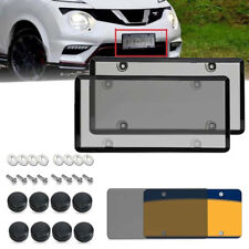 2 Pcs Universal US Car Fro License Plate Protector Unbreakable UV Protection picture