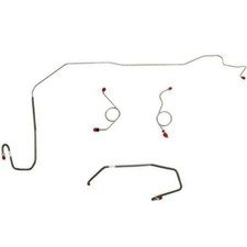 Fits: 1972-73 Dodge Challenger Front Brake Line Kit Power Disc Brakes EKT7203SS picture