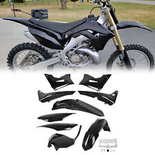 Black Restyle Plastic Body Work Complete Kit For 2002-2007 Honda CR125R CR250R picture