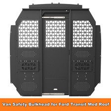 Van Safety Partition Bulkhead for Ford Transit Med Roof, w/ Door Handle picture
