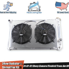 3 Row Radiator+Shroud+2*Fan For 1982-1992 Chevy Camaro RS Z28/Pontiac Firebird picture