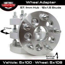 4 Wheel Adapters Converts 5x100 To 5x108 1
