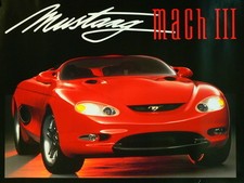 Mustang Concept Car Mach III Dealer Auto Show Poster Ford SVO GT I Show Design picture