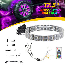 4x 17.5'' RGB Wheel Ring Lights LED Light For Truck Car Rim Lights Bluetooth APP picture