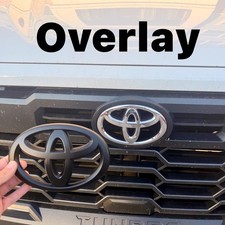 Overlay 2022-2025 Fit For Toyota Tundra Matte Blackout Front Grille Emblems picture