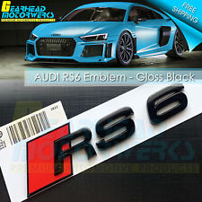 Audi RS6 Gloss Black Emblem 3D Badge Rear Trunk Tailgate for Audi RS6 S6 A6 OEM picture