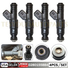 4Pcs 60lb 650cc Fuel Injectors 0280155884 For Ford BMW VW Audi 1.8T Turbo 2.3L picture