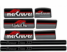 MERCRUISER ALPHA ONE GEN ONE W/GRAY RAMS STICKER SET picture