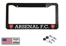 Arsenal FC Black Stainless Steel License Plate Frame | USA & Canada Fit picture