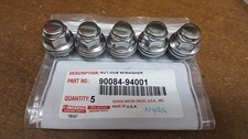 Genuine Toyota, Lexus OEM Chrome Wheel Nut (LUG) 90084-94001 - Set of 5 Short picture